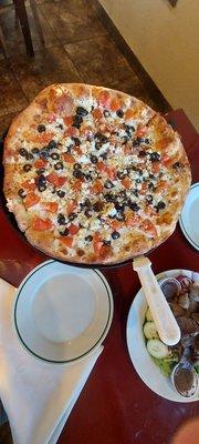 Mediterranean Sunshine pizza