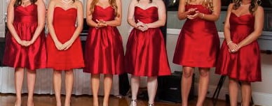 Bridesmaids dresses from House Of Brides. Notice: not all of them are the same (2 are different). They screw up weddings.