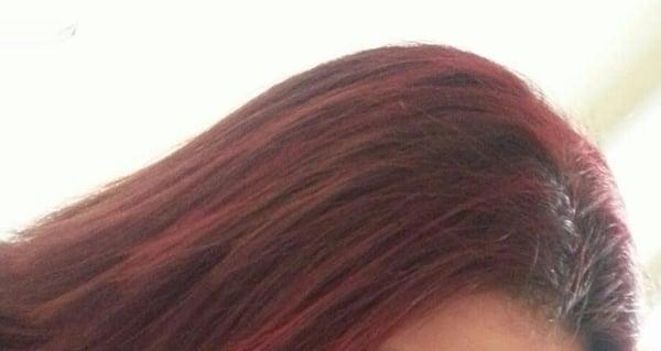 Alice coloured my hair red.This is the second week btw