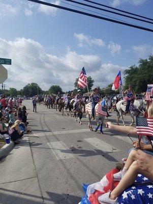 We rode in the Burleson 4th of July Parade 2019