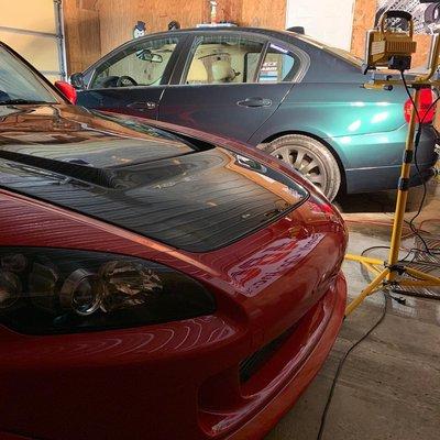 Finished Honda S2000 and BMW in the process