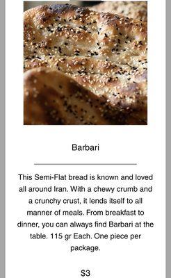 Barbari is like seeded flat bread