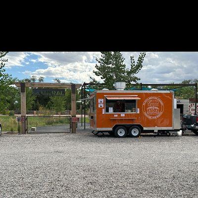 Sandos Sandias food truck and entrance to a the Corral