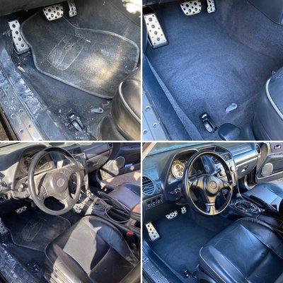 Lexus IS300 Royal Interior Detail before and after