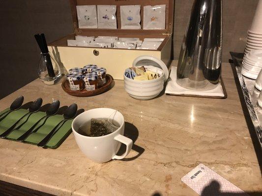 The tea station