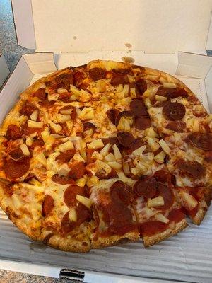 Pepperoni and pineapple