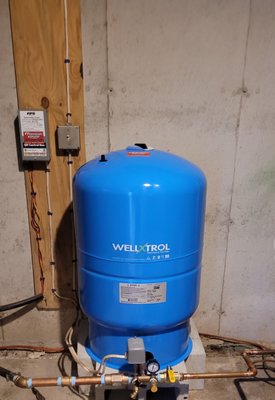 My homes new well tank, piping,  electrical.