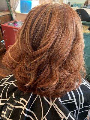 Natural copper with highlights