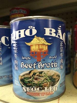 Ready canned Pho broth for when you're too lazy to make your own