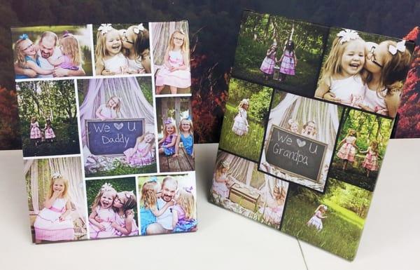 Photo collage canvas prints.