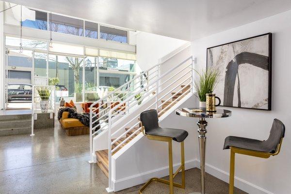 Stairs to the upstairs loft