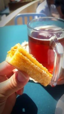 This churro.. oh my! Cinnamon sugar caramel apple filled fried goodness.