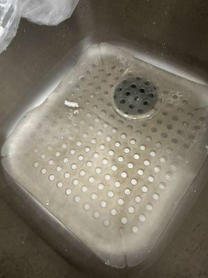 Drywall materials on our kitchen sink after they left on day two