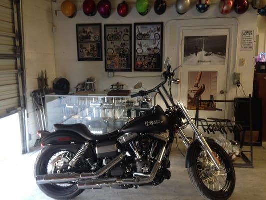 Specialized on any Harley Davidson. Make an appointment for service work, repair and custom work for your Harley!