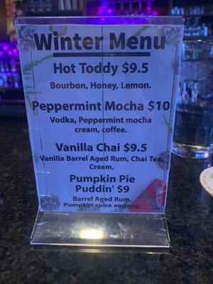 Winter Menu