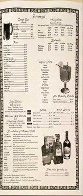 Menu - Beverages