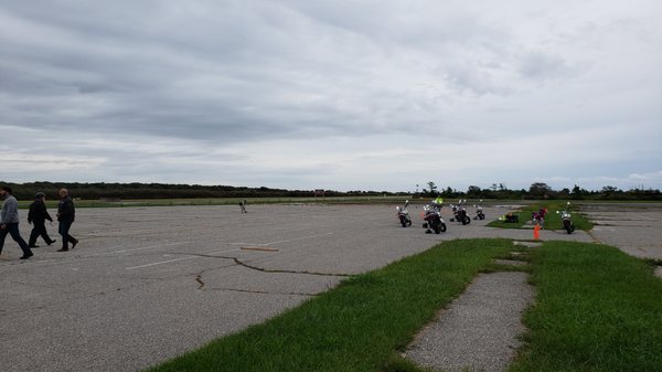 Parking lot at field 7 used for exercises and courses