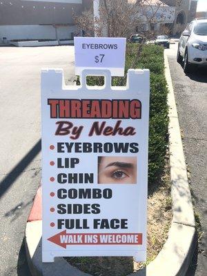 I'm running a $7 eyebrow special.