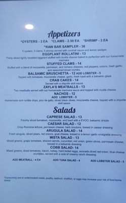 Updated Menu