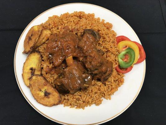 Jollof Rice & Goat Meat