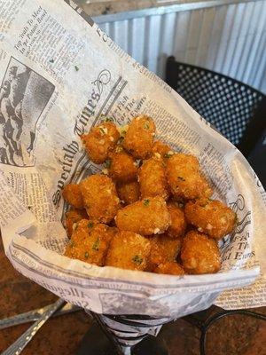 Truffle tots which were meh.  Not a fan of serving them in a funnel.