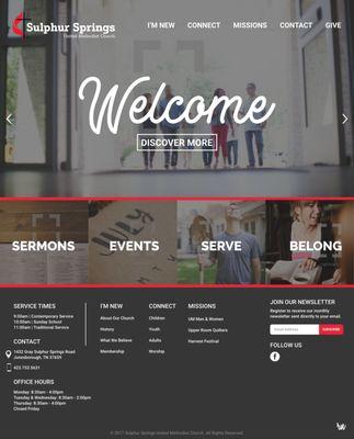 Sulphur Springs United Methodist Church - Website Redesign Project