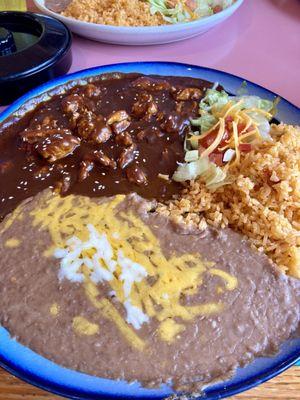 Chicken Mole (contains peanut butter) Mmmmm