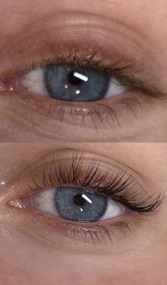 before and after lash lift and tint