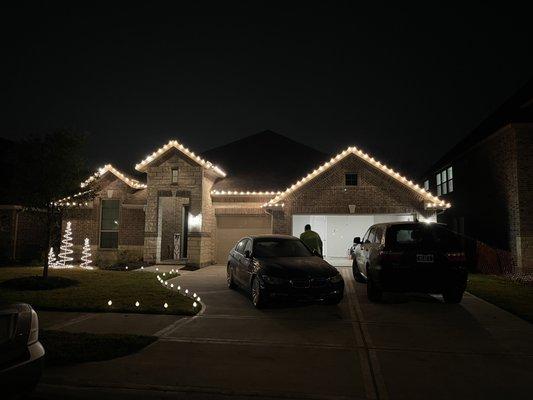 Christmas lights installed