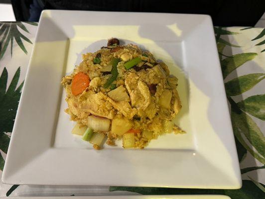 Pineapple Fried Rice with chicken.