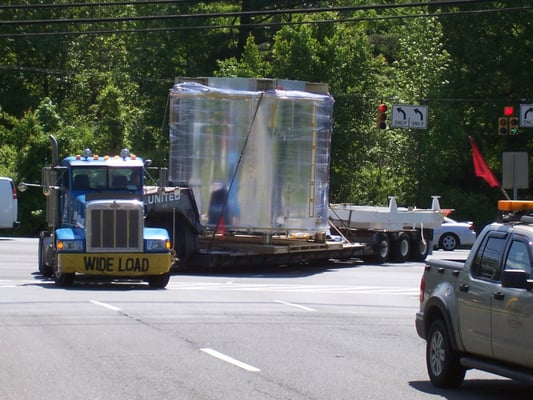 Transporting NASA Hubble Mock Up.