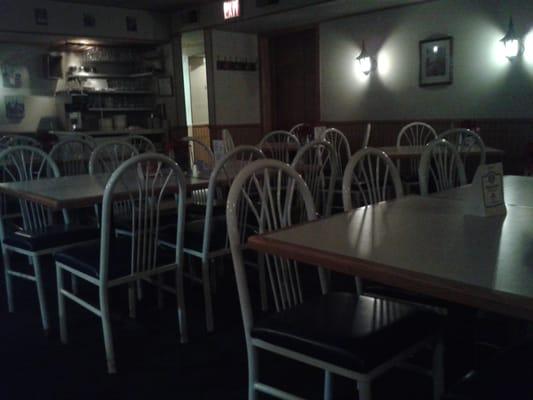 Pretty dark and dingy......might be romantic if I wasn't the only person in here