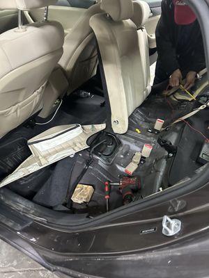 Electrical repair on this 2015 Hyundai sonata due to a other shop by passing the rear stop lamp harness