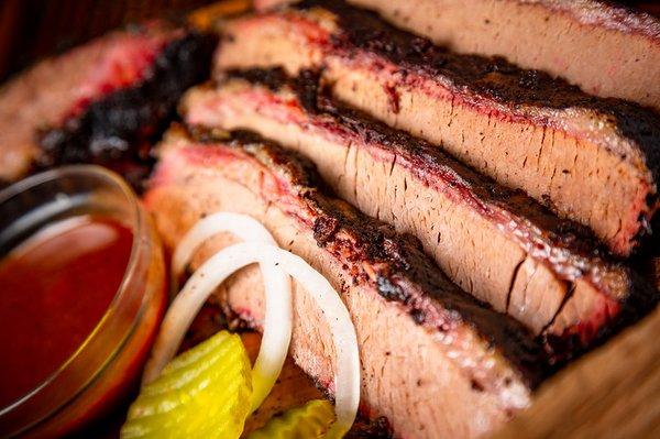 USDA Prime Beef Brisket smoked with California Red Oak