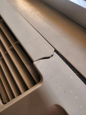 Ac cover cracked