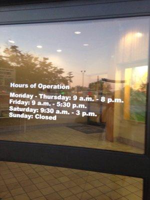 Library Hours