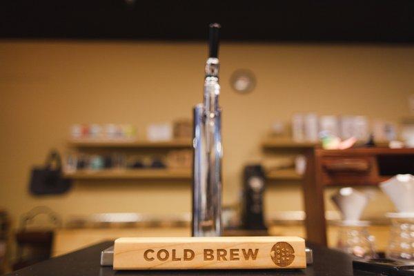 Cold brew coffee on nitro tap