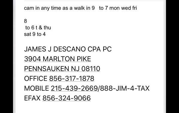 Stated that his walk-in hours are 9-7 on Monday Wednesday and Friday.