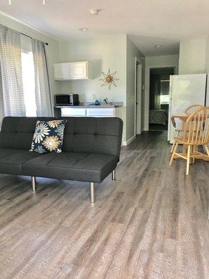 One of the small living room and kitchen areas.