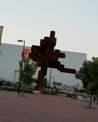 Cool sculpture outside Wilson Air Center at CLT.