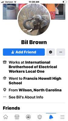 Your employee does not represent your company well at all. His posts are inciting and he stalks family of people he engages online.