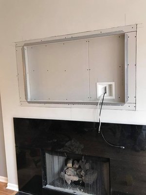 Recess TV install