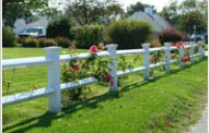 The post and Diamond rail is the most economical way to divide your property line.