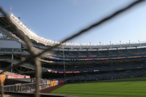 View of the field from Monument Park