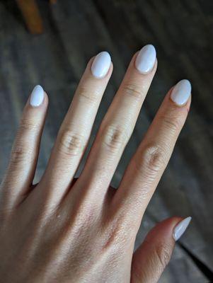 Dip on natural nails, color is #303