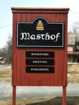 Masthof road sign.