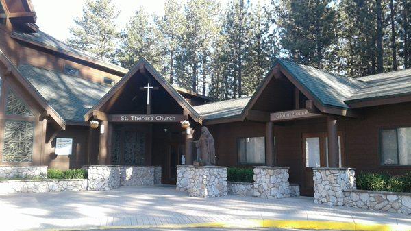 The front of St. Theresa Catholic Church- very cute