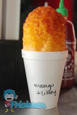 Natural mango with li hing mui powder from Hawaii