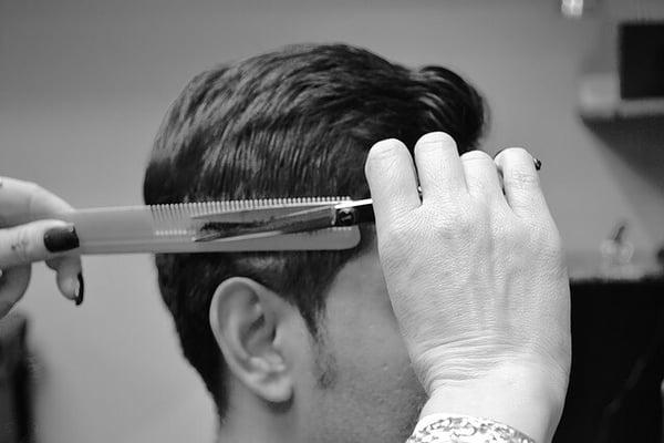 Scissor over comb - the mark of a good haircut!