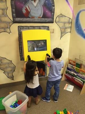 Our kids playing in the game room after their great and happy visit.